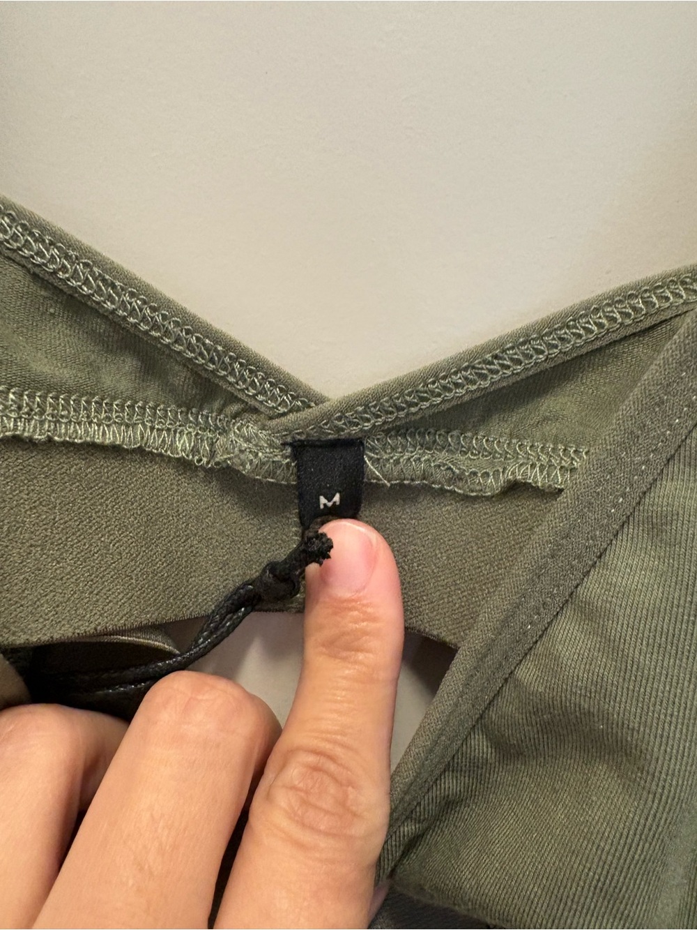 Richer Poorer Classic Bralette Size M Olive Army Green Unlined Wireless Bra NWT - Picture 2 of 7